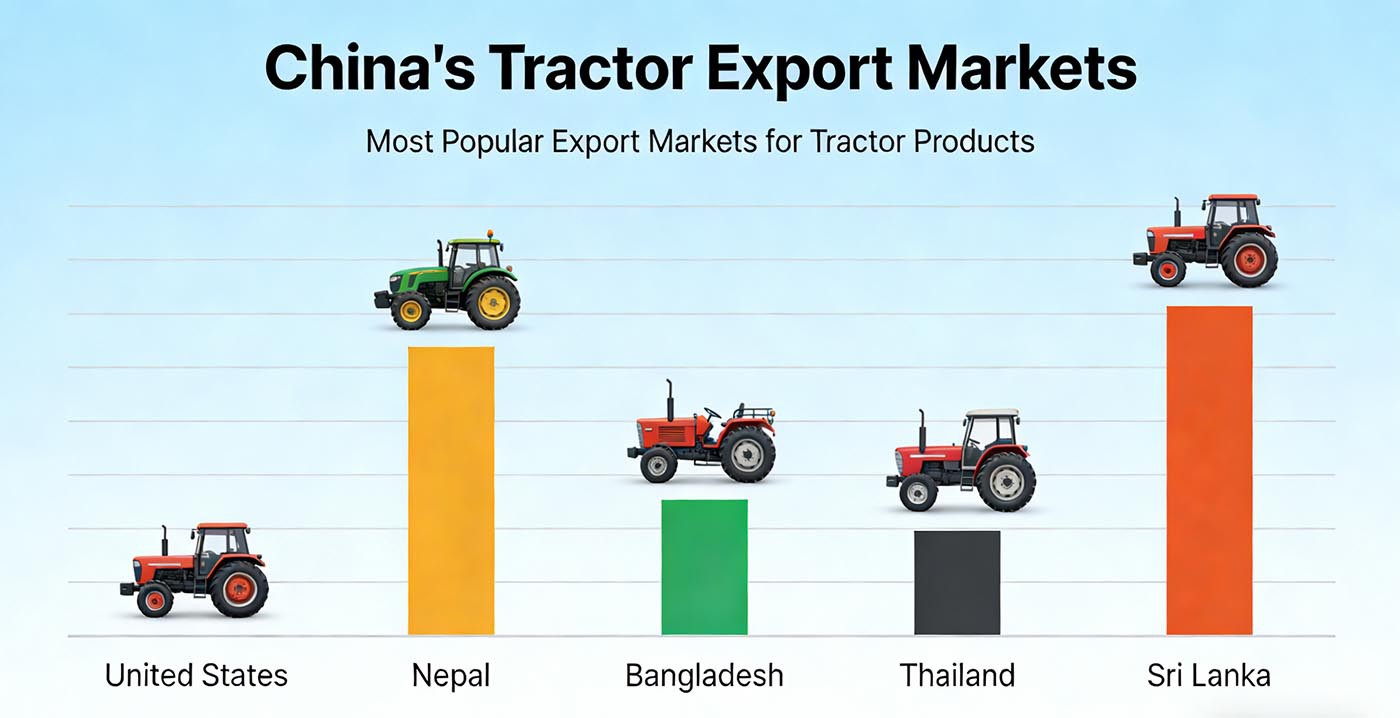 Tractor industry statistics for 2024 and 2025, USA, Nepal, Bangladesh, Thailand, and Sri Lanka - China tractor exports. Tractor industry statistics for 2024 and 2025, USA, Nepal, Bangladesh, Thailand, and Sri Lanka - China tractor exports.